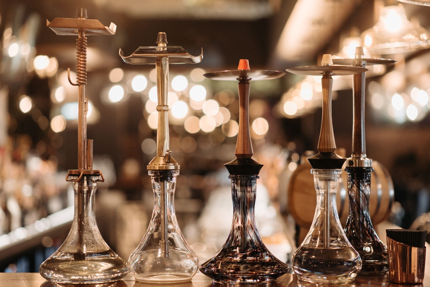 Perfumer's atelier with glass vessels