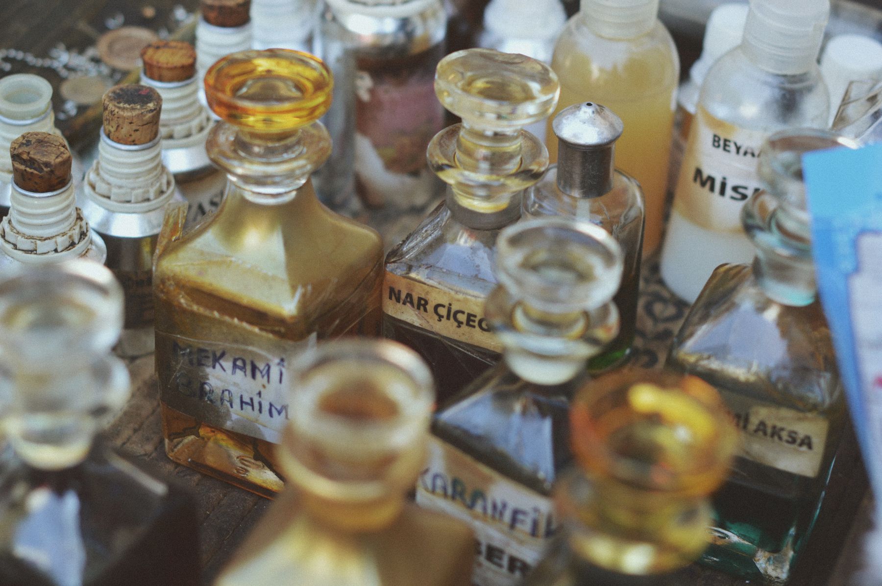 Traditional attar bottles